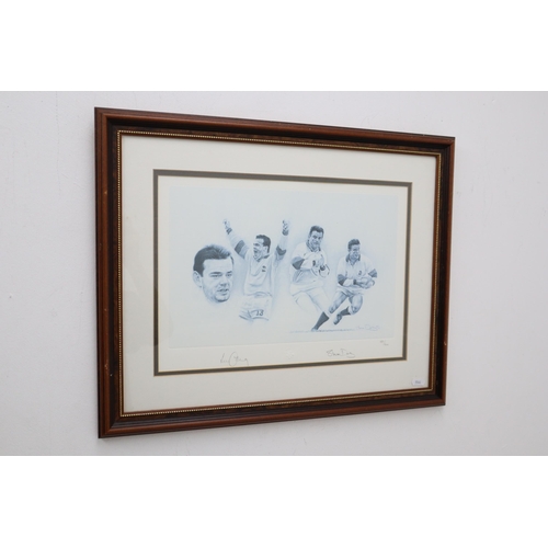 350 - Two Stephen Doig Hand Signed Limited Edition Signed Rugby Prints of Will Carling and Dean Richards i... 