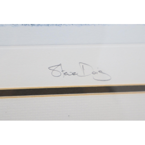 350 - Two Stephen Doig Hand Signed Limited Edition Signed Rugby Prints of Will Carling and Dean Richards i... 