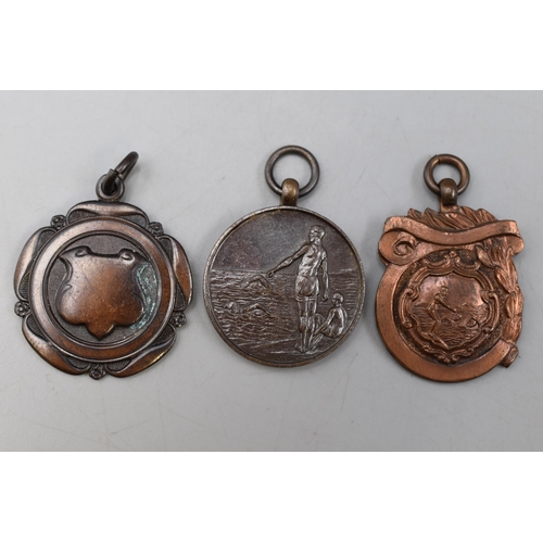 73 - Three Vintage Swimming Medals to include Two Bronze Swimming Medals and One other