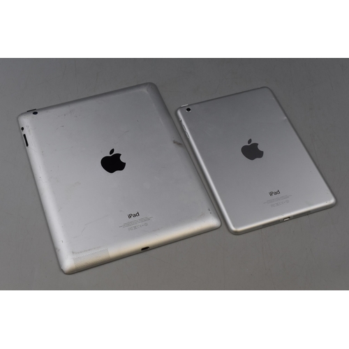 364 - Two Apple I Pads Both Power On, Larger has damaged screen, and smaller requires Password (Sold as Se... 