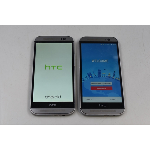 374 - Two HTC Smart Phones. One Working and ready for set up , The other requires Resetting / Password