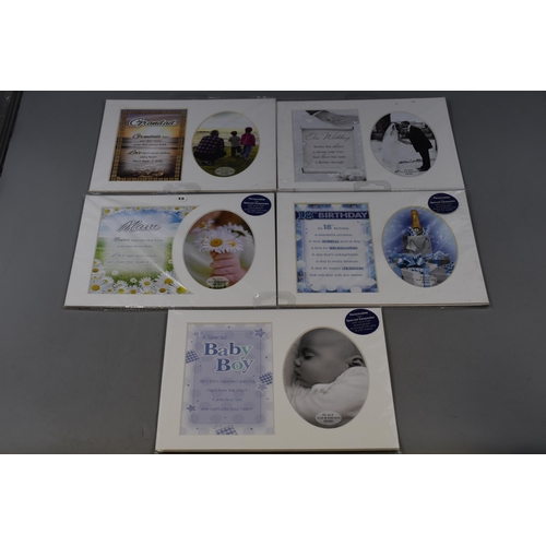 405 - A Selection of Approx 44 Sealed Family Photo Frames. Includes 'First Holy Communion', 'Family', 'Hus... 