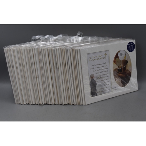 405 - A Selection of Approx 44 Sealed Family Photo Frames. Includes 'First Holy Communion', 'Family', 'Hus... 