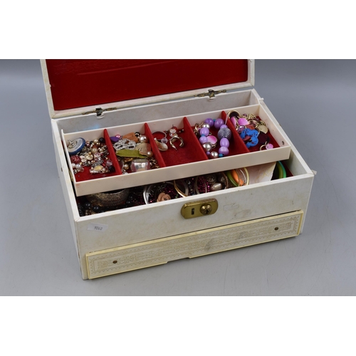 408 - Sectional Jewellery Box Containing a Selection of Jewellery. Approx. Size 12” x 8” x 5&r... 