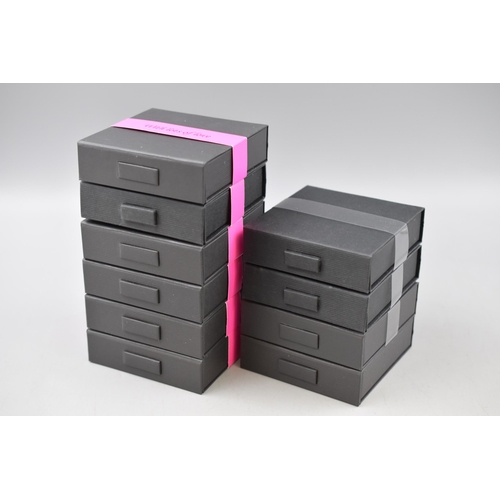 411 - A Selection of Ten New Black Jewellery Presentation Boxes.