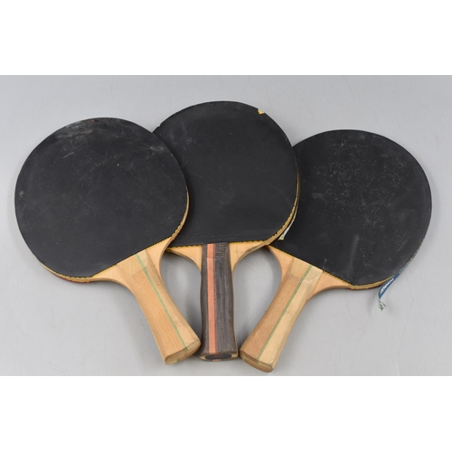 678 - A Selection of Seven Table Tennis Paddles. Includes Donnay, Dunlop, Match and More.