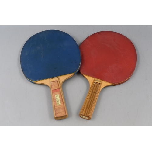 678 - A Selection of Seven Table Tennis Paddles. Includes Donnay, Dunlop, Match and More.