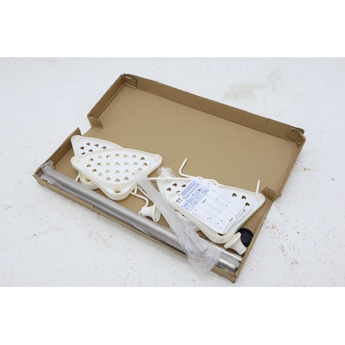 691 - A Boxed Four Tier White Bathroom Shelving Unit.