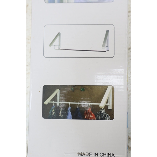 692 - A Boxed Single Fabric Wardrobe 70cm x 45cm x 158cm. With a Boxed Multi functional Clothes Hanger