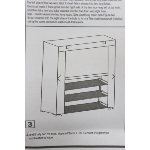 694 - A Boxed Portable Combination Shoe Cabinet.