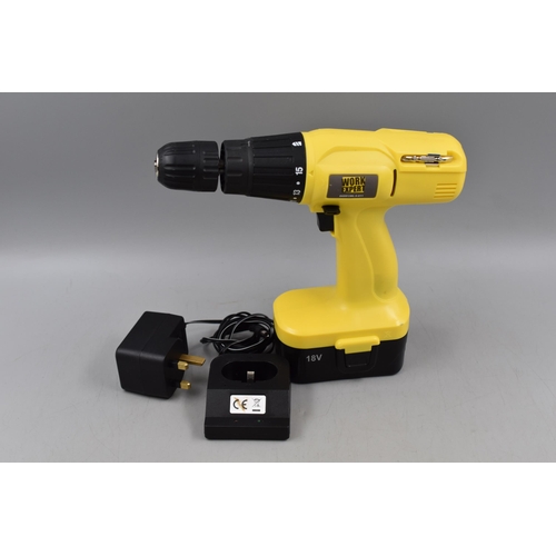 650 - Work Expert 18v Cordless Drill with Charger (Working)