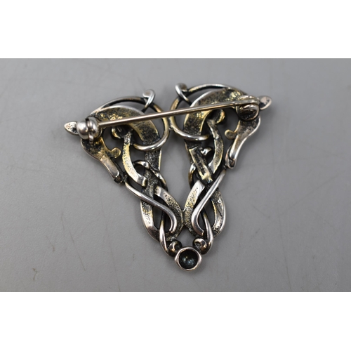 36 - A 925. Silver Finnish Beast Brooch.