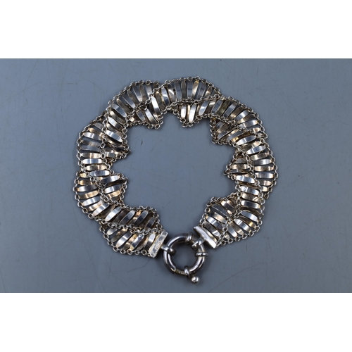 37 - A 925. Silver Double Helix Bracelet.