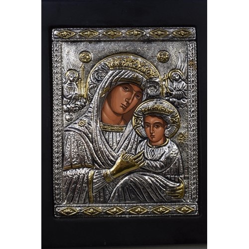 10 - Sterling Silver 925 Byzantine Style Icon Wall Plaque (7