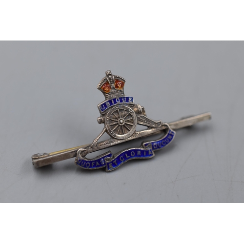 15 - An Enamelled WWII Royal Artillery Brooch.