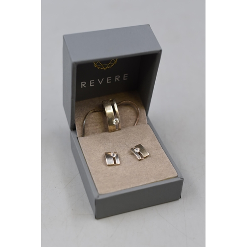 30 - Revere Silver 925 Pendant Necklace and Earring Set Complete with Box