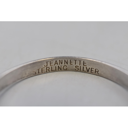 54 - An Etched Sterling Silver Child's Bangle, With a Pair of Eagle Cufflinks (Some Markings).