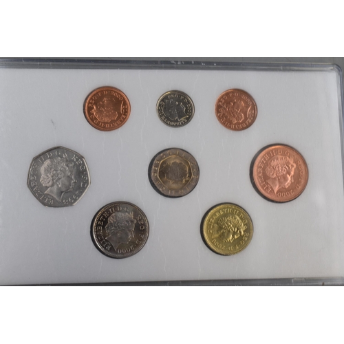 158 - Cased Decimal Coinage Set, includes Year 2000 and a 1998 EU 50 Pence Piece