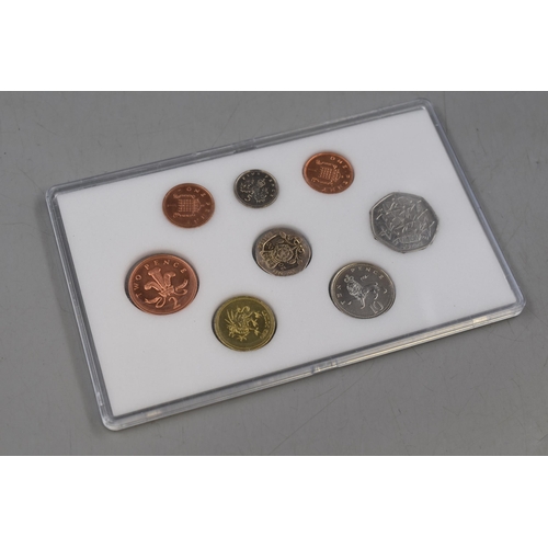 158 - Cased Decimal Coinage Set, includes Year 2000 and a 1998 EU 50 Pence Piece