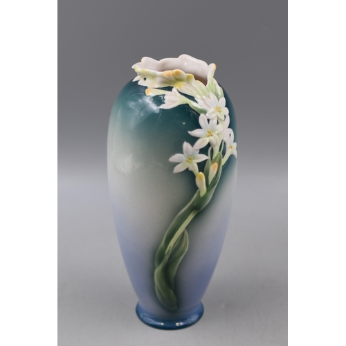 88 - A Franz Ceramic Vase, Turber Rose. Approx 8.5