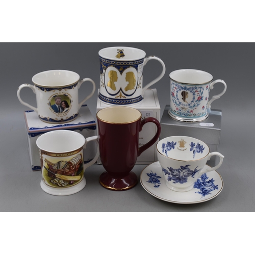 102 - Selection of Commemorative Cups including Sandringham, Royal Heritage, Hornsea, Queens, Althorp and ... 