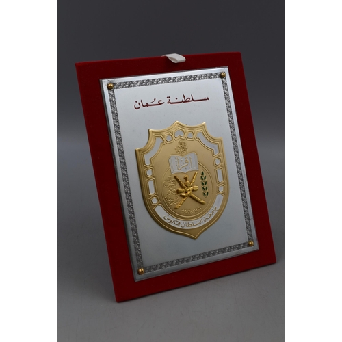 223 - An Ornate Silver Mounted Ceremonial Omani Khanjar Dagger With Decorative Belt, Has Authenticity Plaq... 