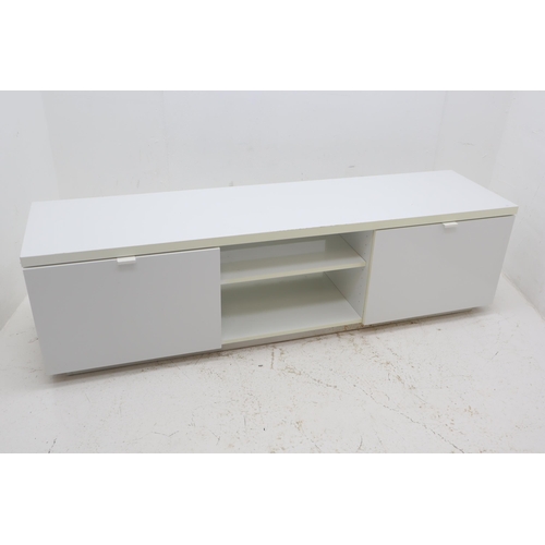 534 - BYAS White Gloss TV Cabinet Approx 63