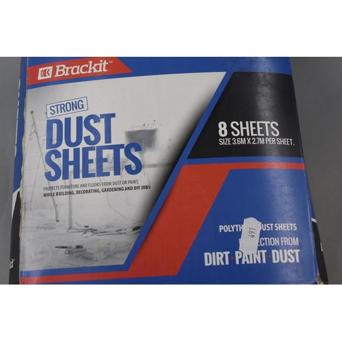 612 - Five packs of Dust Sheets (9ft x 12ft)