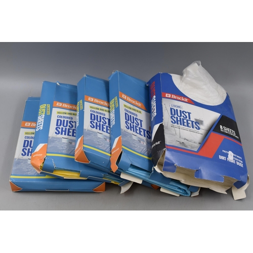 612 - Five packs of Dust Sheets (9ft x 12ft)