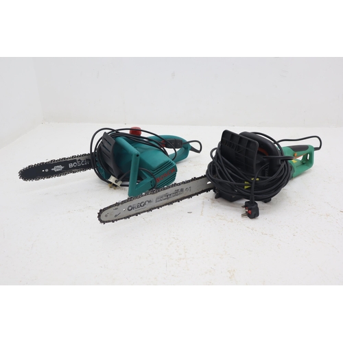 593 - Two Electric Chainsaws, Bosch AKE 30 and Gardenline. Both for Spare and Repairs.