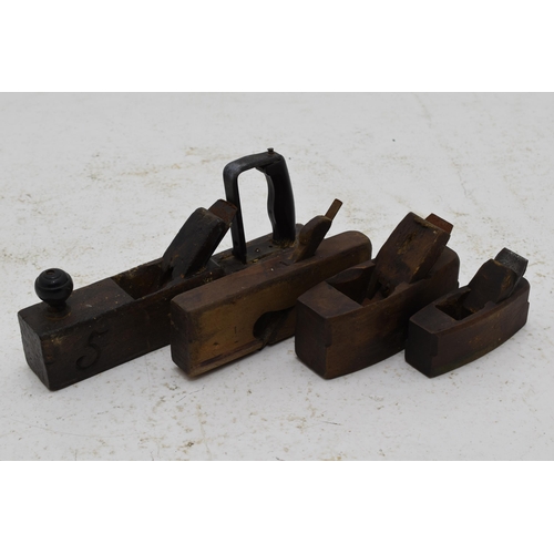 601 - Four Vintage Wooden Carpenters Planes