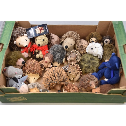 671 - Box Full of Hedgehogs Includes Harry The Hedgehog With Tag and Bristles Collectable Paperweight. Als... 