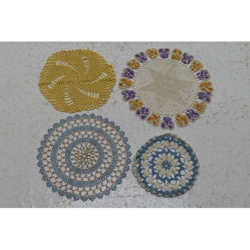 673 - Large Selection of Handmade Doilies, Furniture Covers and Table Mats