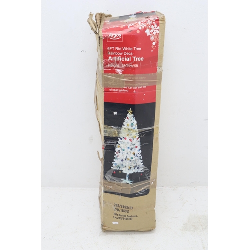 660 - Artificial White 6ft Christmas Tree in Box