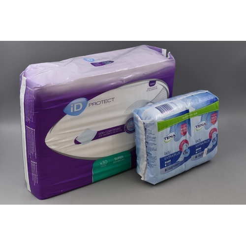 663 - I D Protect 30 Super Under Pads (60 x 90cm) and a Pack of Tena Lady Extra Plus