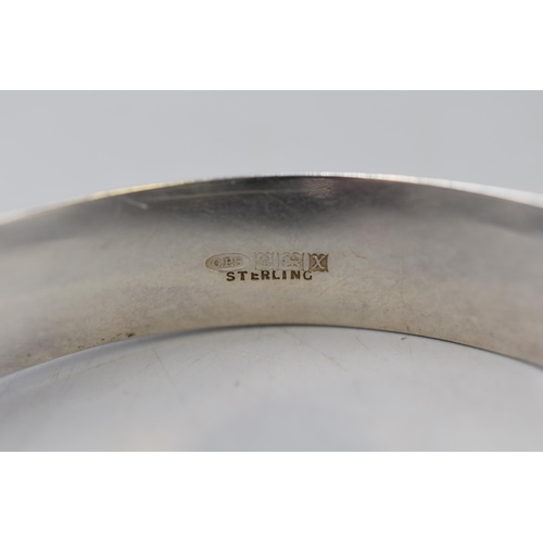 16 - Hallmarked Birmingham Etched Silver Bangle