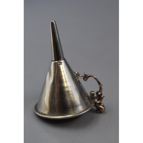 28 - Vintage Silver Flask Funnel