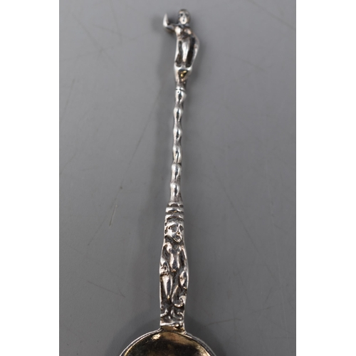 32 - Hallmarked London Victorian Silver Apostle Spoon circa 1896