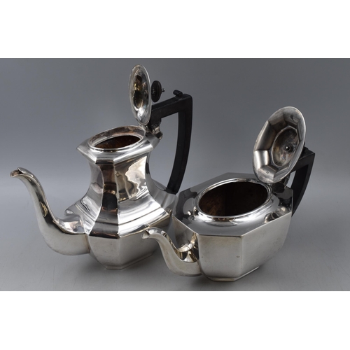 36 - Vintage Silver Plated Hand Soldered Tea, and coffee Set with Milk and Sugar bowl complete with Silve... 