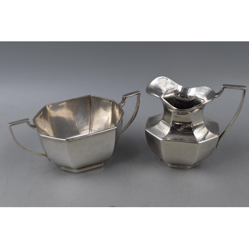 36 - Vintage Silver Plated Hand Soldered Tea, and coffee Set with Milk and Sugar bowl complete with Silve... 