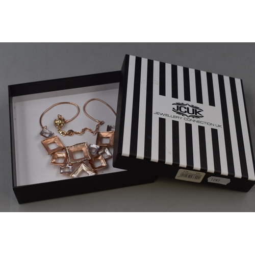 69 - Juicy Couture Designer Rose Gold Coloured Necklace Complete in Presentation Box