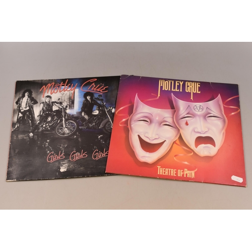 424 - Two Pre-Owned Motley Crue Vinyl LP's, 'Girls, Girls, Girls & Theatre of Pain'