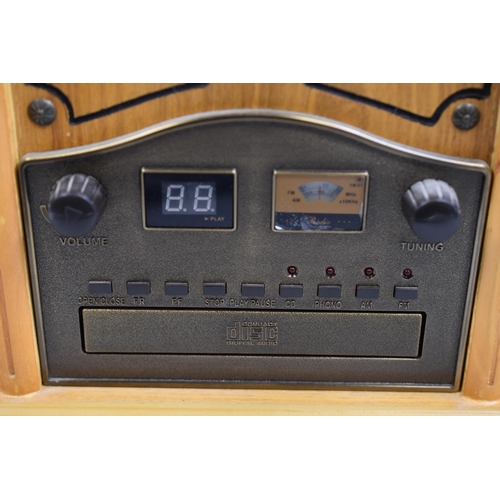 427 - Seal Turntable AM/FM Radio with CD and Records Player (Powers On When Tested)