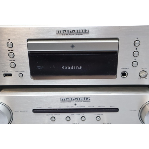 434 - Two Marantz Stereo System Components. CD Player CD6005 With USB Input and Integrated Amplifier PM600... 