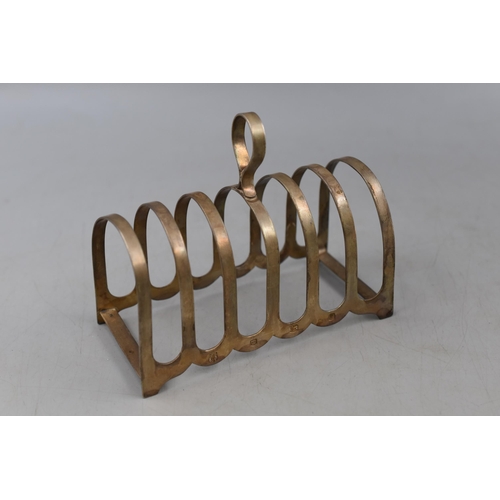 5 - Silver Hallmarked Hallmarked Toast Rack (110 grams)