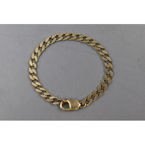 8 - Silver 925 Gold Plated Curb Link Bracelet