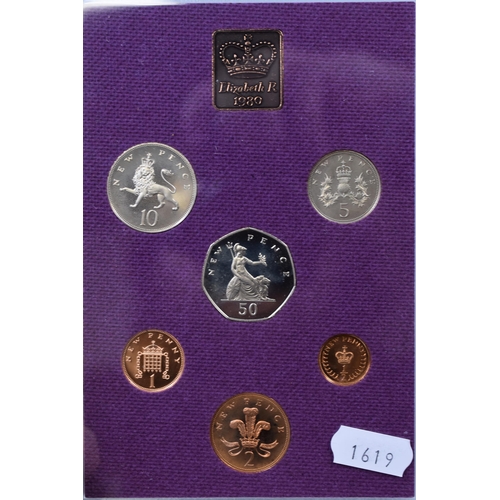 142 - The Royal Mint Coinage of Great Britain & Northern Ireland 1980 Proof Coin Set in Case