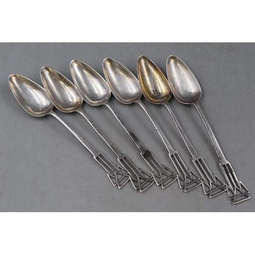 16 - Set of Art Deco 1935 Hallmarked Sheffield Silver Tea Spoons