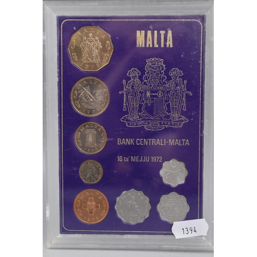 144 - 1972 Bank of Malta Selection of Coinage (8 Coins) in Case