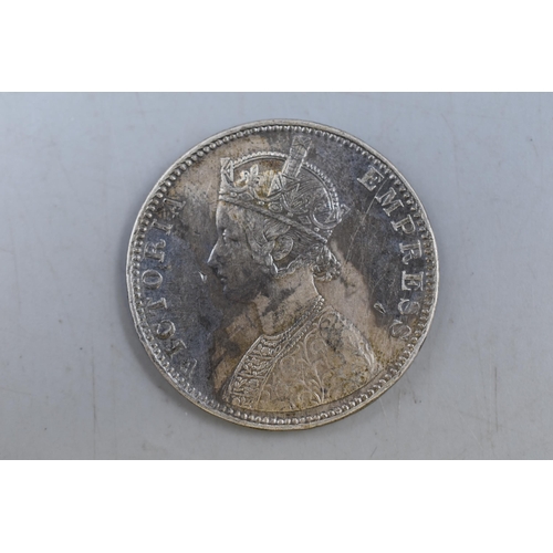 158 - Victoria 1888 Silver India One Rupee